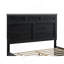 Très grand lit (matelas non inclus), noir-337284991-337284988