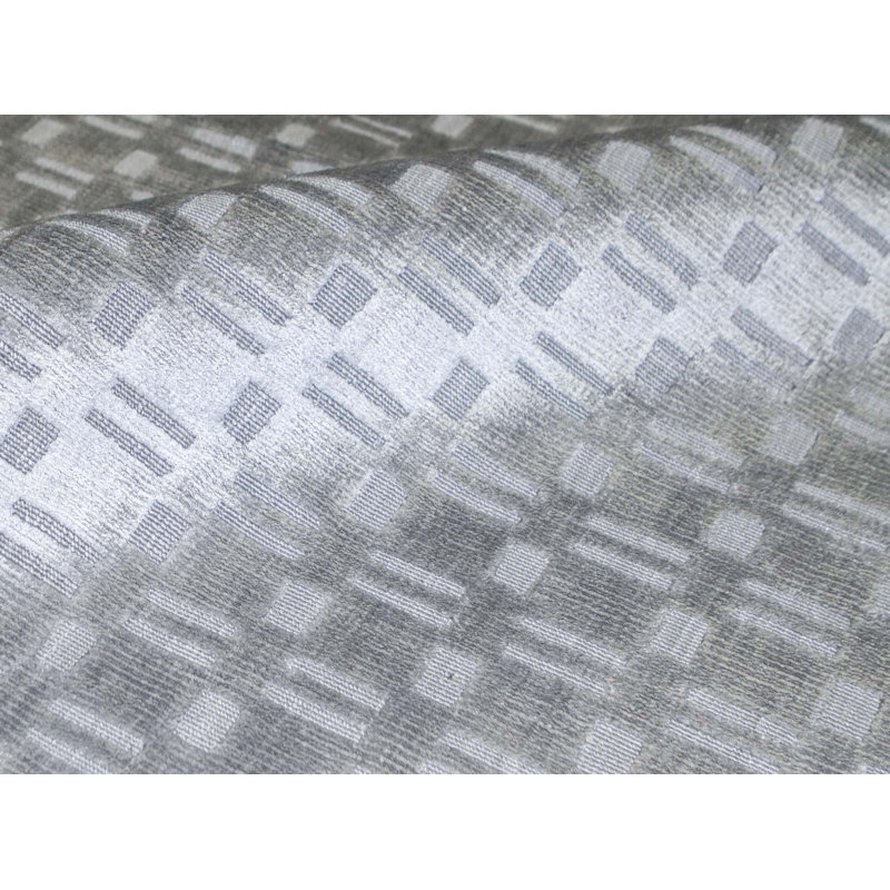 Tapis bleu clair et gris noué à la main de haute qualité