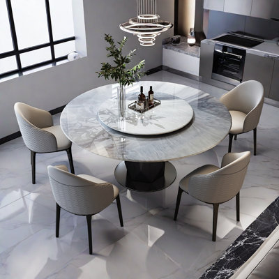 Ensemble de table de salle à manger rotatif
