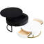 Tables basses modernes avec plateau relevable et 2 tiroirs, gigognes rondes en blanc et noir