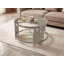 Table basse en verre avec tablette