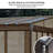 Lean-To Sunroom , Wall Mounted Solarium With Sloping Polycarbonate Roof, Detachable Polycarbonate Screens, 2 Lockable Sliding Doors, Aluminum Gazebo Against Wall Sun Room For Patio Deck-111047443