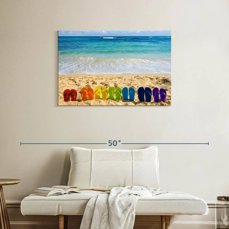 Gillard Sandy Beach Flip Flops, 24" H x 36" W