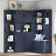 Armoire de vestibule multifonctionnelle gauche-droite avec rangement et 4 crochets-1372724886