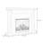 White Solid Wood Electric Fireplace