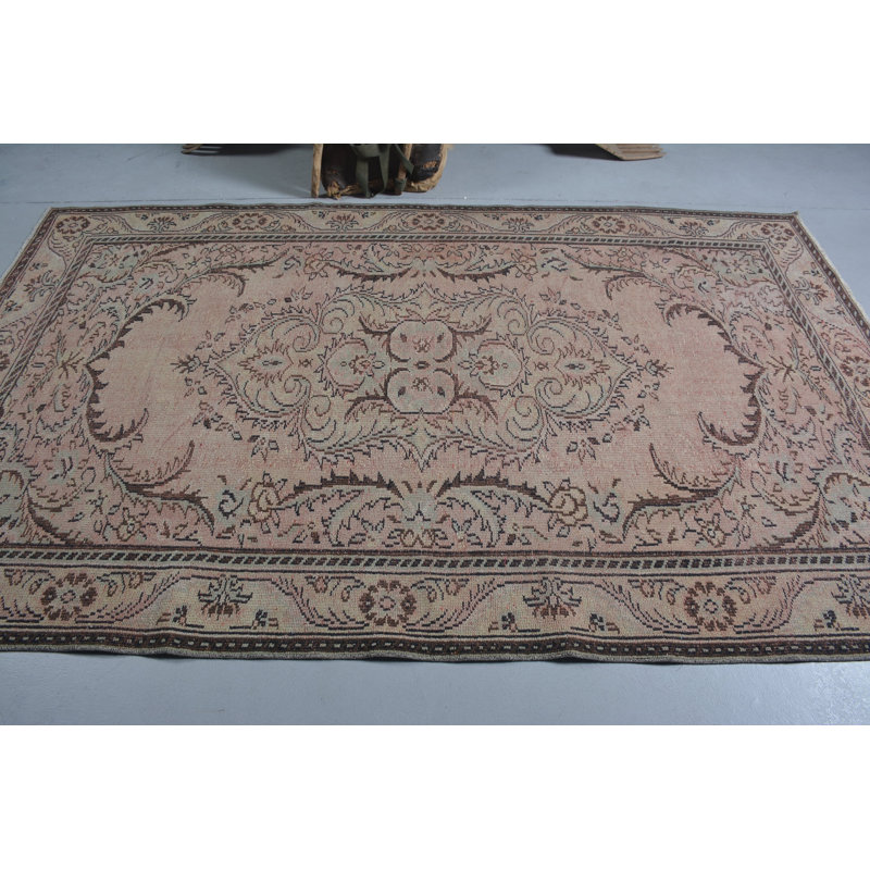 Tapis modernes, tapis rétro, tapis orientaux, tapis géométriques verts, tapis turc, grands tapis de 5,5 x 8,9 pi