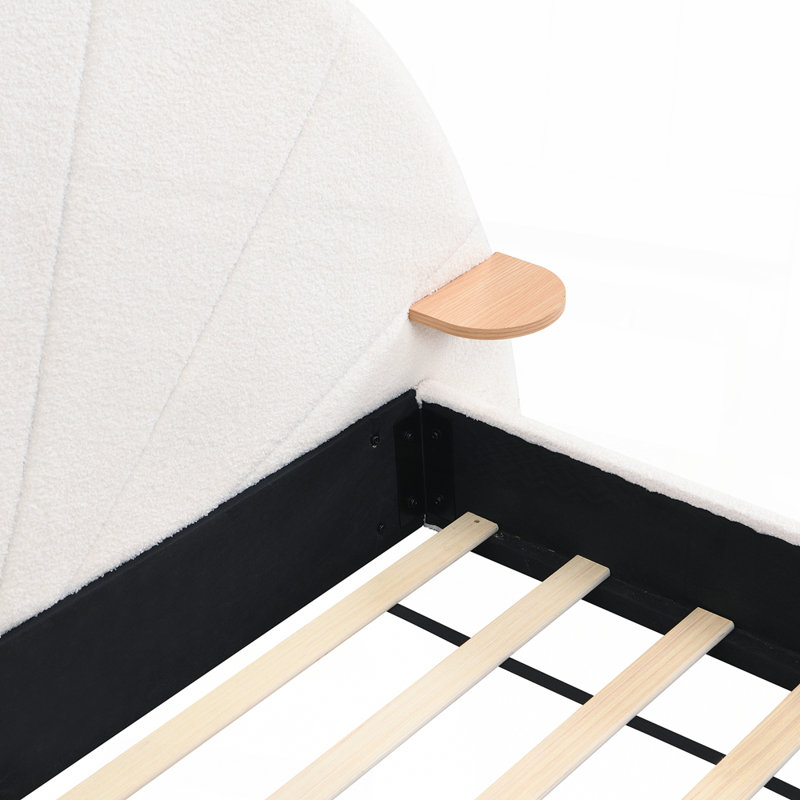 Lit en forme d'arche unique avec petite table et conception sur pied parfaite pour les styles modernes et nordiques