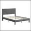 Structure de lit plateforme tapissier, support en lattes de bois, facile à assembler, gris-1336162814