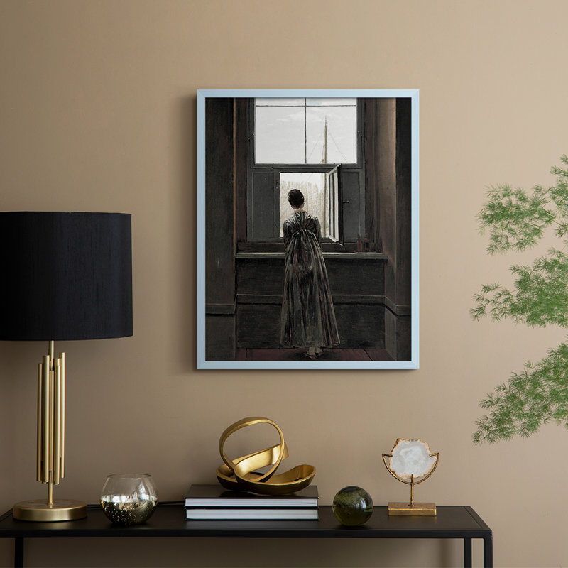 "Vintage Landscape CCXLII", Bleu, H 11 po x l 9 po