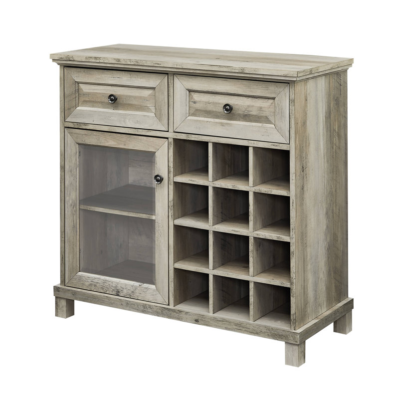 Antonise 31.5'' Bar Cabinet, Gray Wash