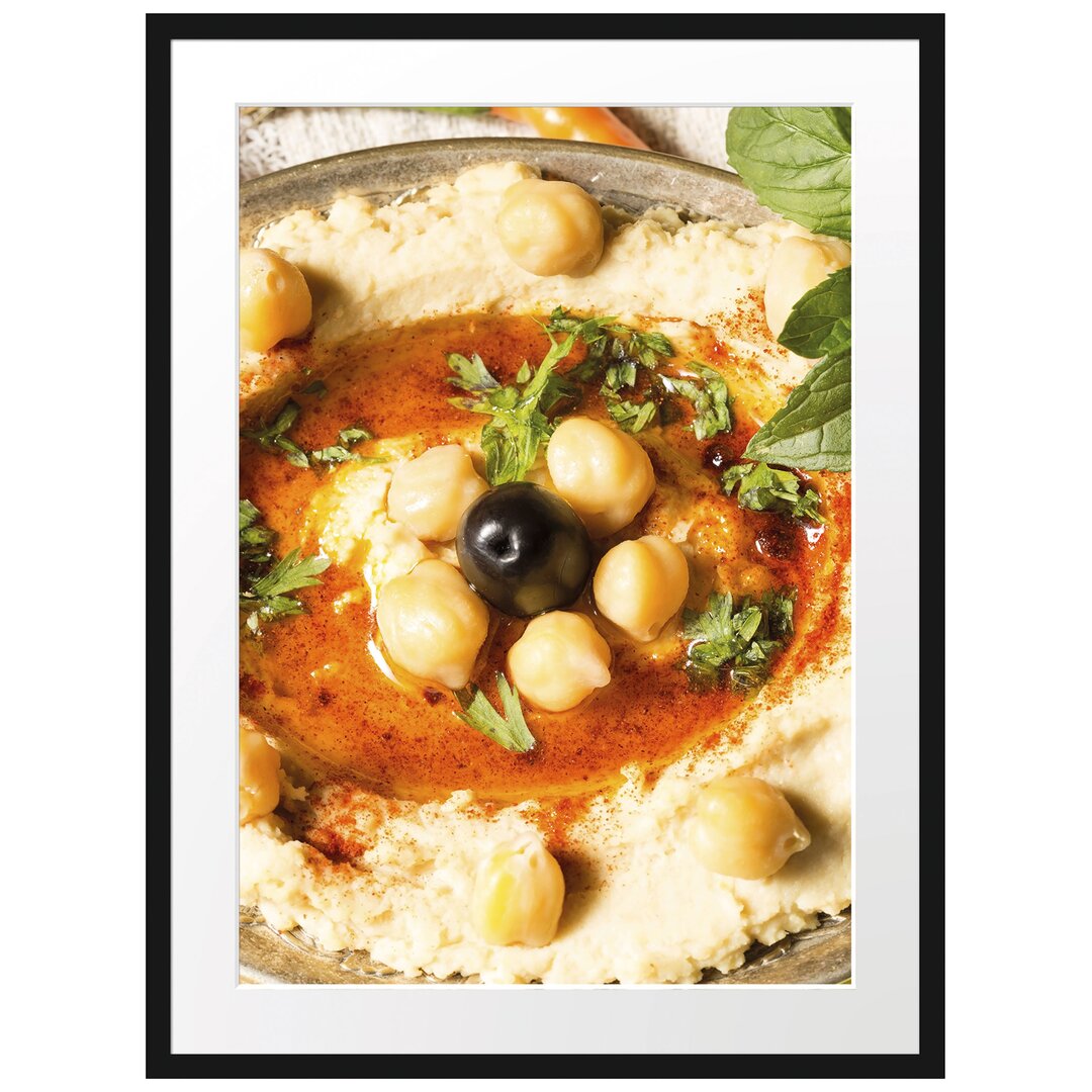 Gerahmtes Poster Leckerer Hummus