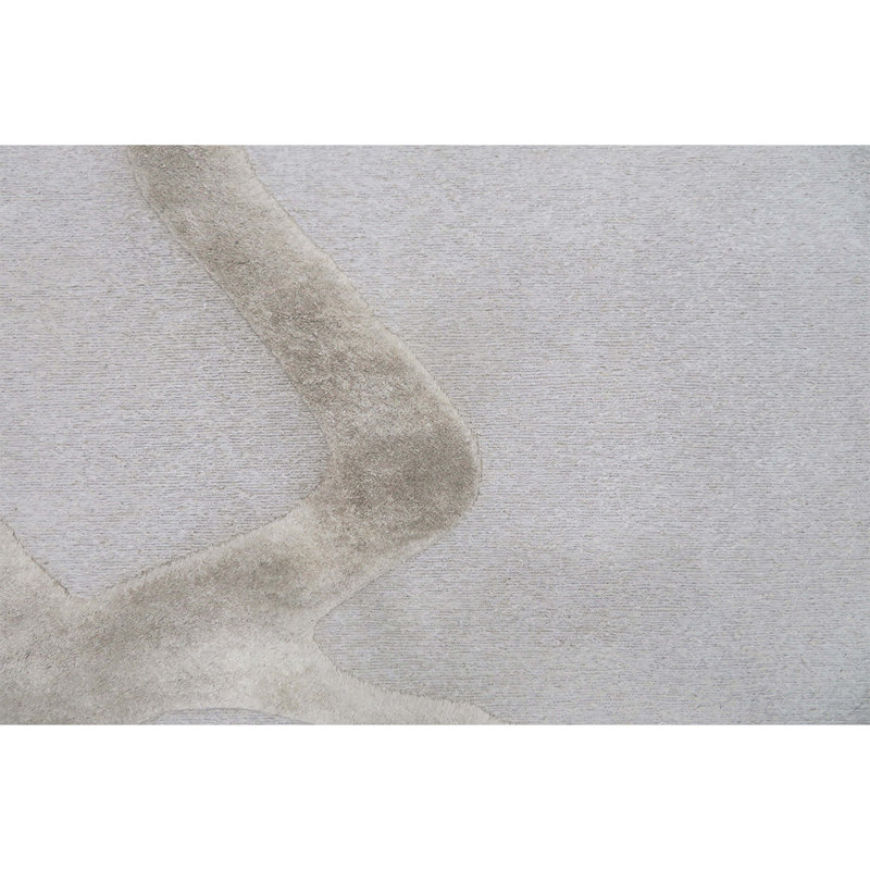 Linen Abstract Area Rug, Rectangle 6' x 9'
