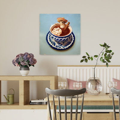 Art contemporain chien mexicain chocolat chaud