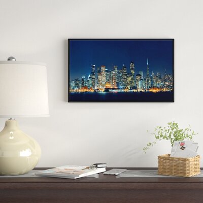 San Francisco Skyline at Night' Framed Photographic Print on Wrapped Canvas -  East Urban Home, ERNH6588 46726518