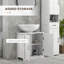 Base de meuble-lavabo simple 23,6 po seulement en blanc