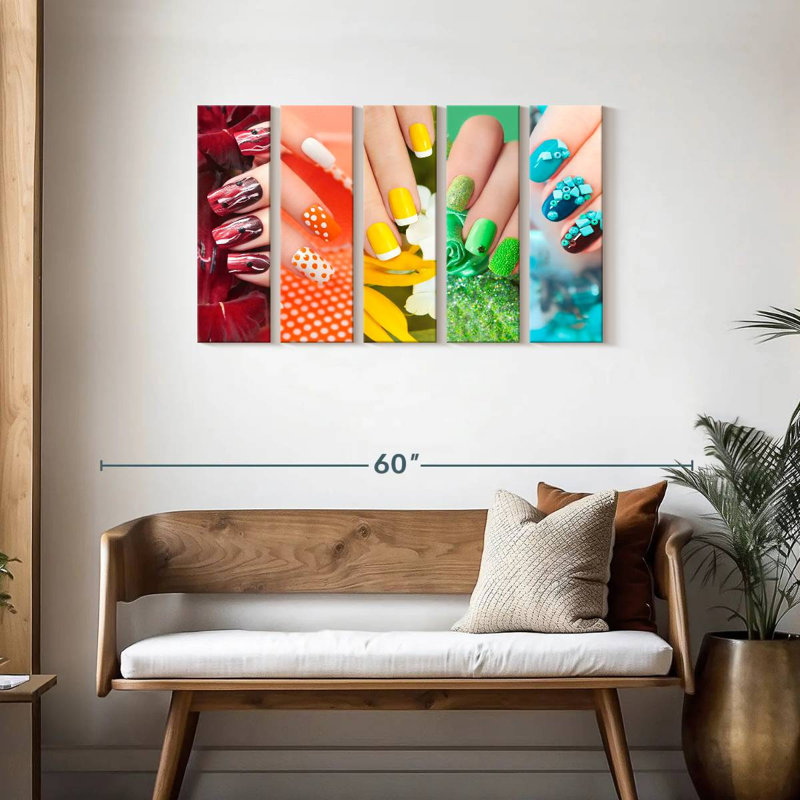 " Nail Salon " 5 - Pieces, 24" H x 45" W x 1" D