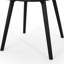 Weather - Chaise d'extérieur - Chaise Lily en polypropylène noir avec design élégant et base, 17,54 po, largeur de 21,2 po-1818046911
