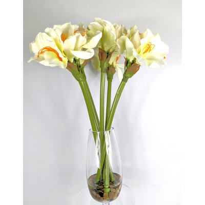 Polyether Polyurethane (PU) Amaryllis Arrangement in Vase