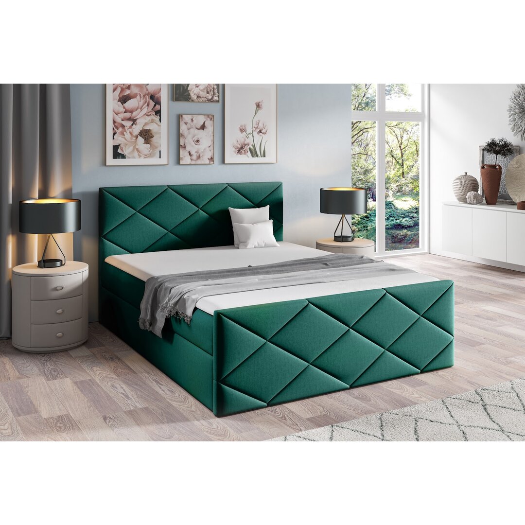 Boxspringbett Lowery mit Topper und Bettkasten