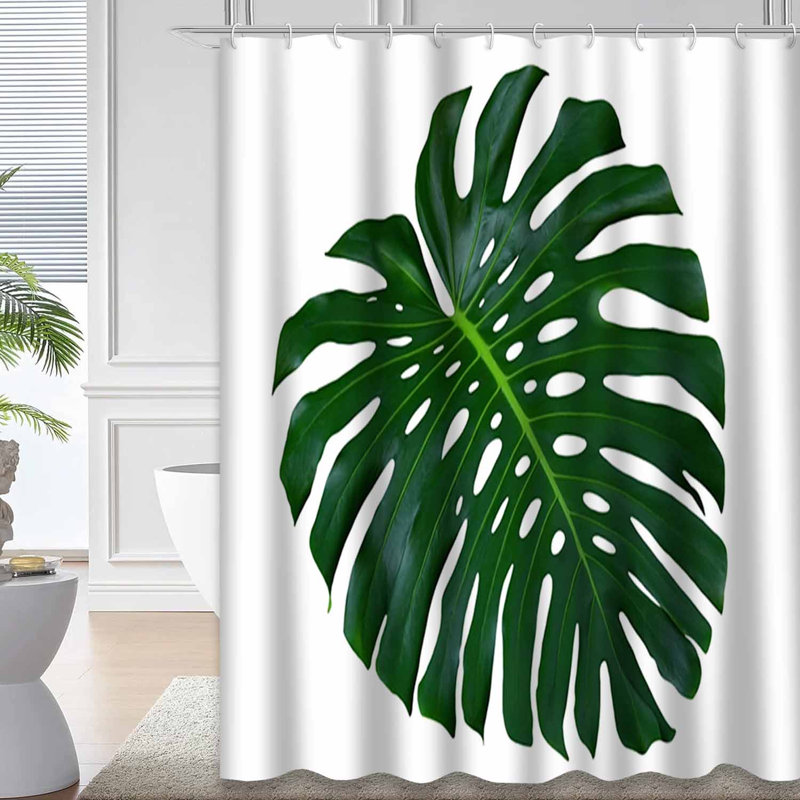 Rideau de douche Monstera, L 72 po x l 78 po