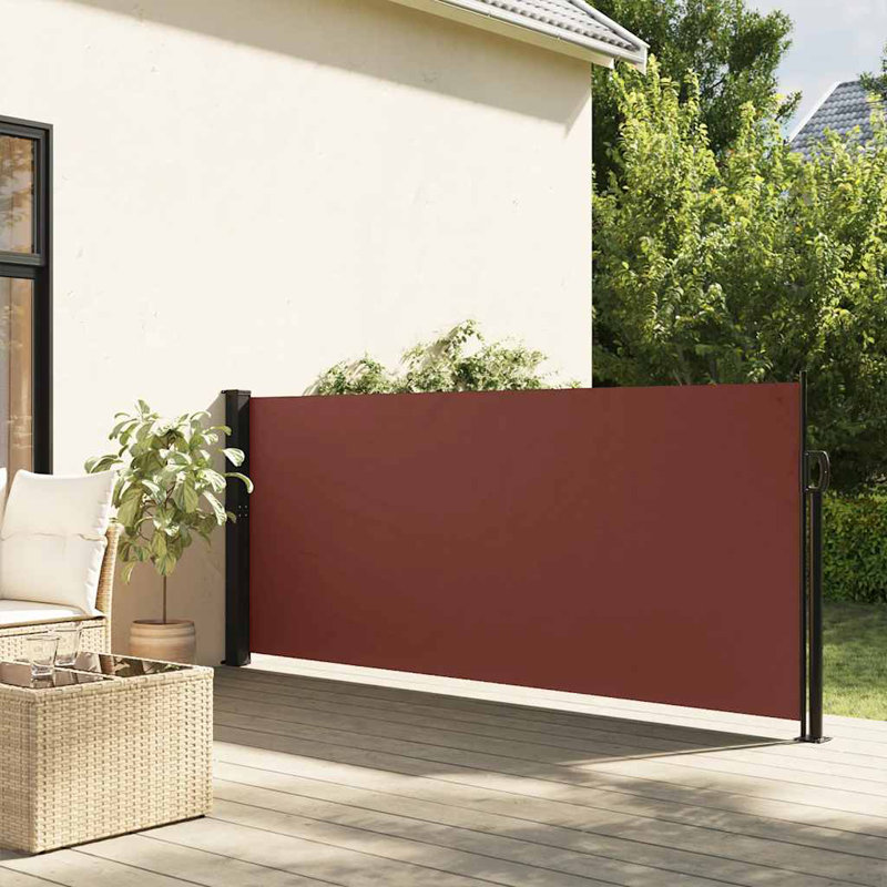 Auvent latéral rétractable Vidaxl, Brun, 78.7" x 196.9"