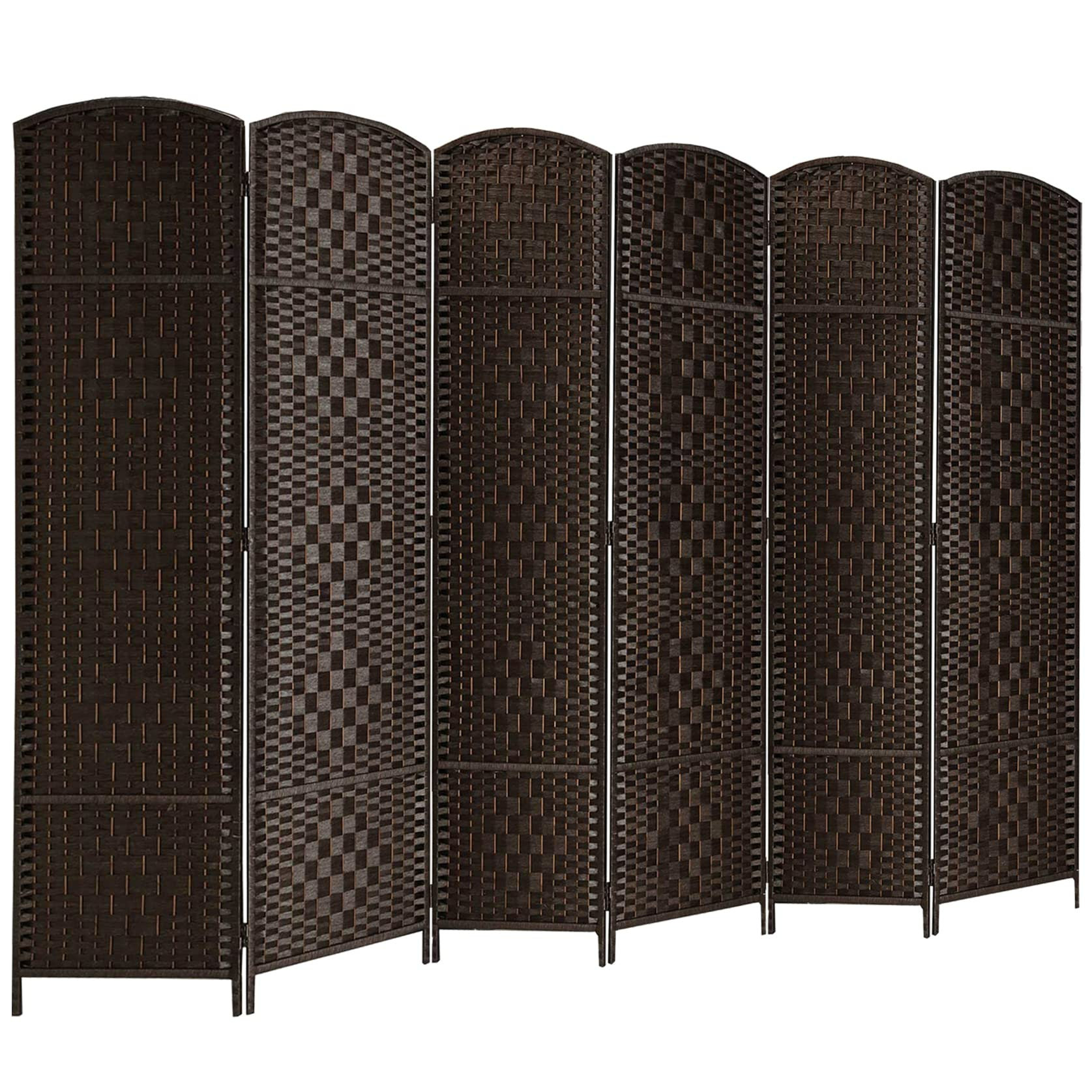 Winston Porter Guilhermina 6ft Lightweight Room Divider Weave Fiber