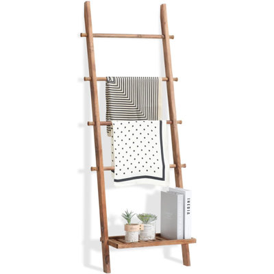 56.88'' Solid Wood Blanket Ladder