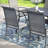 Outdoor Rectangular 6-Person Dining Set With Stackable Textilene Chairs-1380676439
