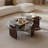 Creative Tempered Glass Coffee Table Set