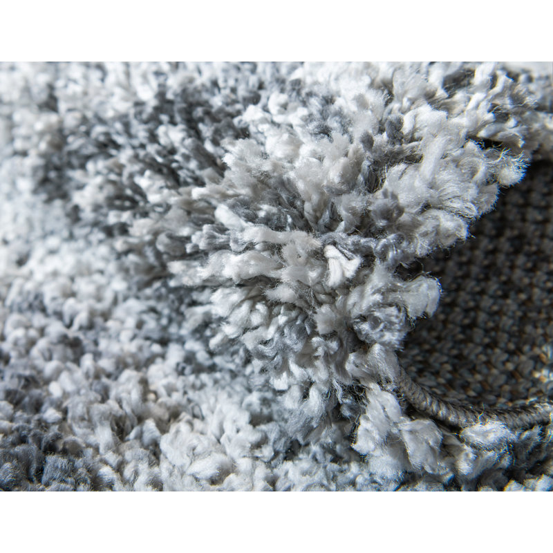 Tapis gris à rayures Mitzy, Tapis de couloir 2 pi 2 po x 6 pi 1 po