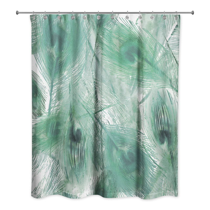 Rideau de douche simple Perine, Vert