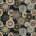 Motif floral noir / jaune