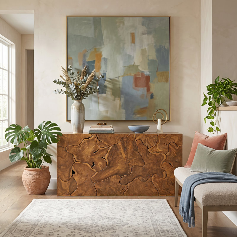 Console en teck, naturel
