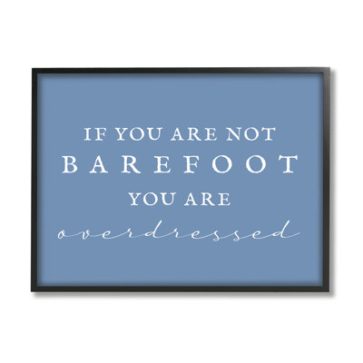 Bb-526-Framed " Funny Barefoot Beach Phrase " by Lil' Rue