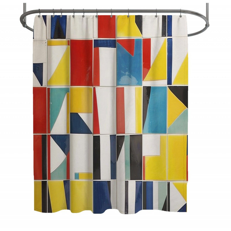 Henoc Abstract Shower Curtain, 93"H x 70"W