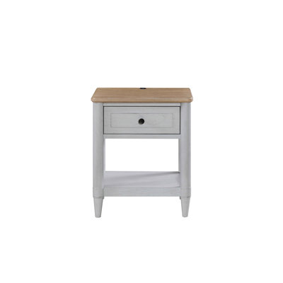 Petite table de chevet pour adolescent - ciment et sable