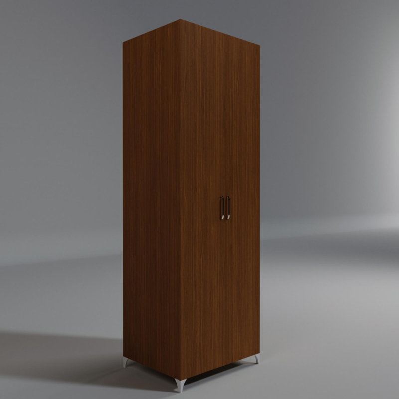 Barbett Manufactured Wood Wardrobe, Walnut