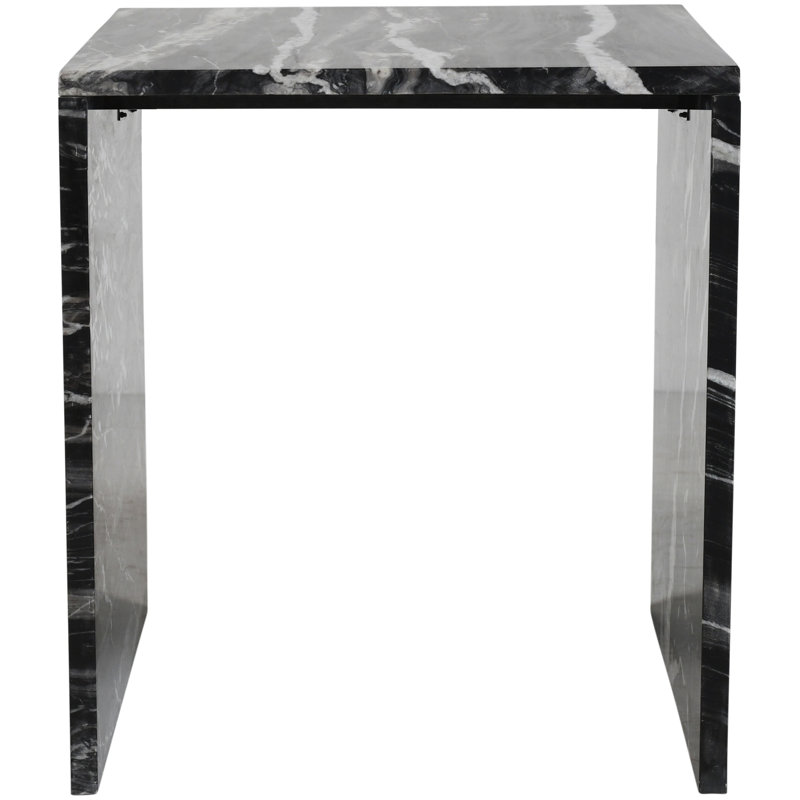 Jaloni End Table, Black Marble