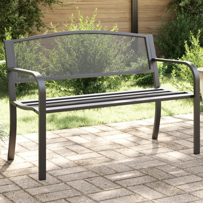 Almodovar Steel Outdoor Bench