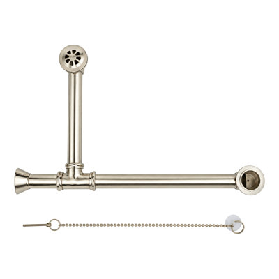 Drain de baignoire avec trop-plein Toe Tap