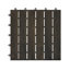 30 pièces de carrelage de terrasse à motif entrecroisé à rayures, 12 po x 12 po, brun foncé, plancher de bois franc d'acacia carré-126025361