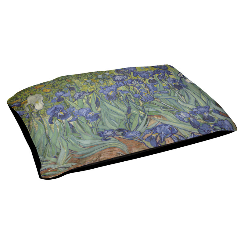 Coussin pour chien iris Weddle, Très grand (l 52 po x P 42 po x H 17 po), Vert / bleu foncé