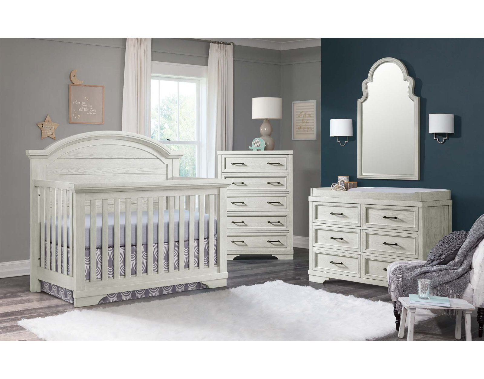 Danbury 4 -in-1 Convertible Crib, White Dove