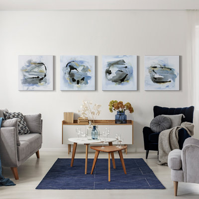 Renditions Gallery - Ensemble de 4 reproductions d'art sur toile encadrées