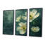 «White Green Buttercups Reflection» 3 pièces-107169056-107169059