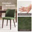 Petites chaises de salle à manger rembourrées en bois massif - Courbe ergonomique et rembourrage moelleux pour espaces multiples-2529350