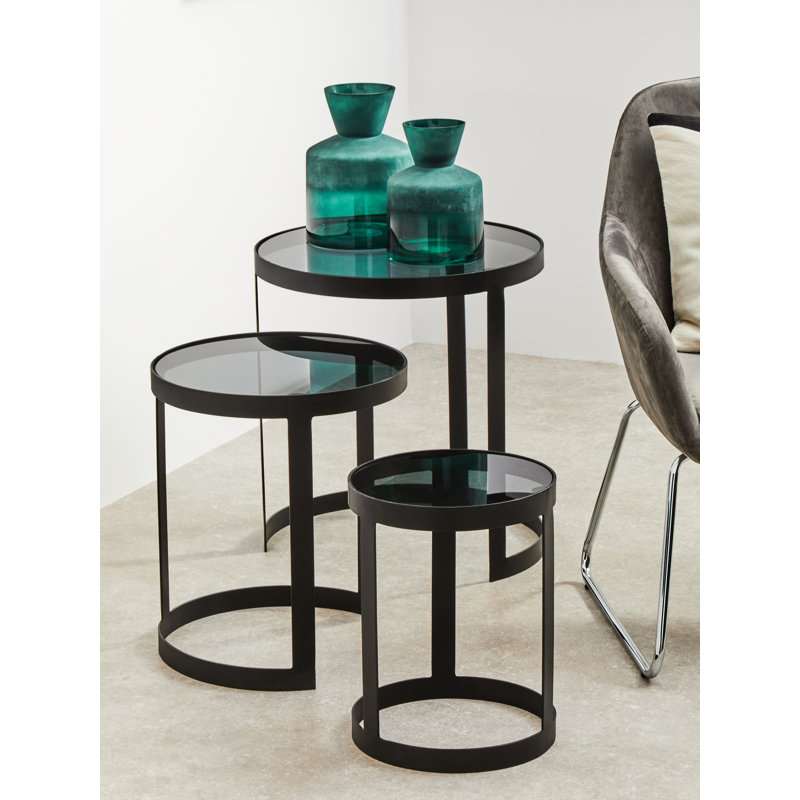 Brigg Glass Top Nesting Tables