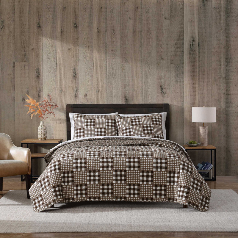 Tommy Bahama Enchantment Cotton Reversible Quilt Set, Twin Quilt + 1 Standard Sham