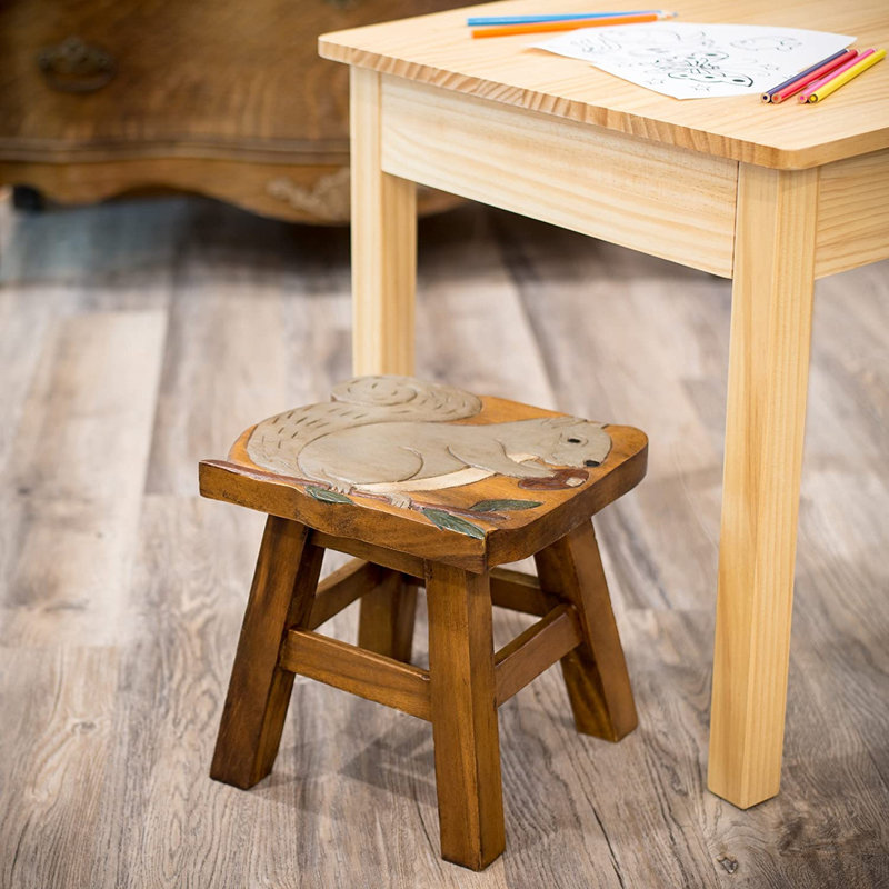 Avoca Brown Animals Step Stool