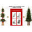 Arbre de Noël festif de 4 pi avec 100 lumières à DEL multicolores, 396 pointes, baies rouges, pin et baies réalistes à base scintillante et baies en PE / branches, pot à paillettes décoratif